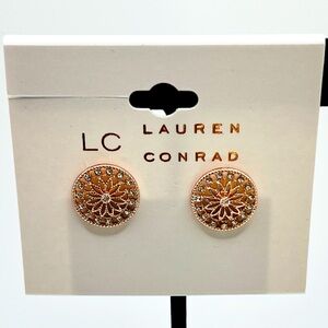 🚨3 for $15🚨 LAUREN CONRAD - Rose Gold Stud Earrings with Rhinestones
